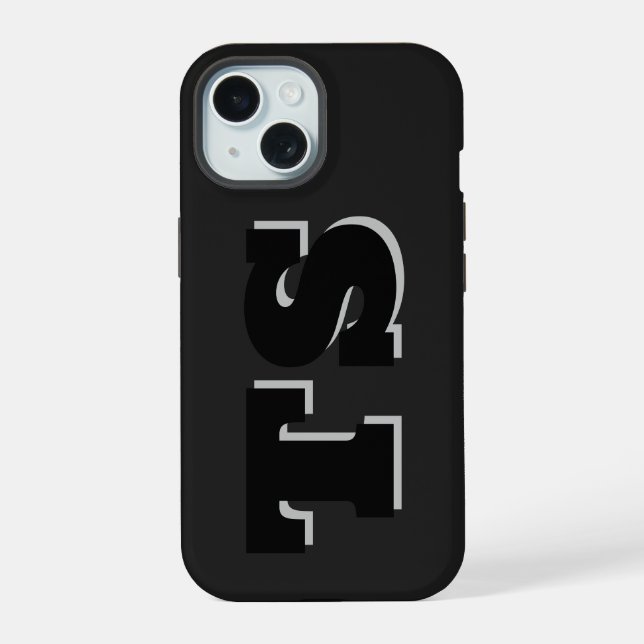 Funda para iPhone 15 personalizada con iniciales e (Reverso )