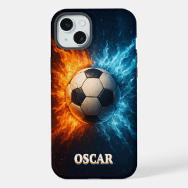 Funda para iPhone 15 Plus de fútbol personalizada
