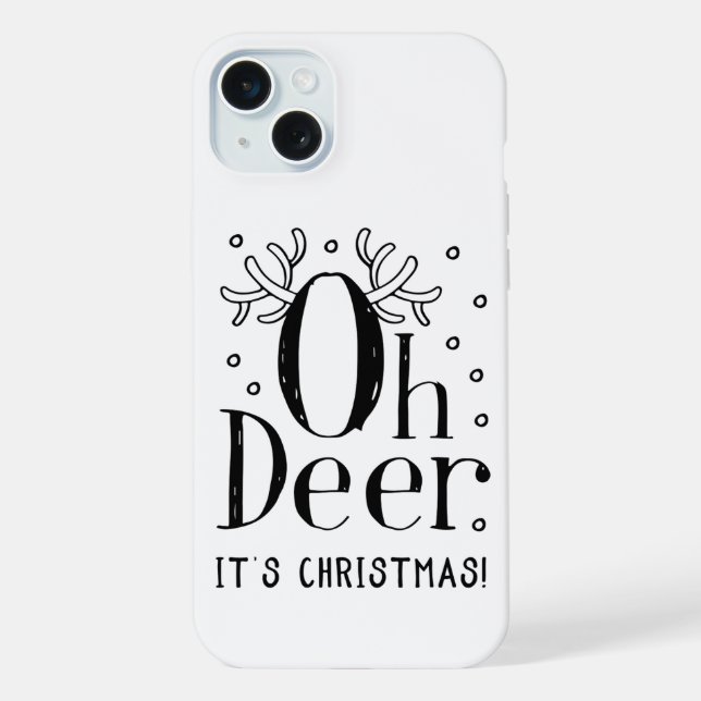 Funda para iPhone 15 plus Oh ciervo Navidad (Reverso )
