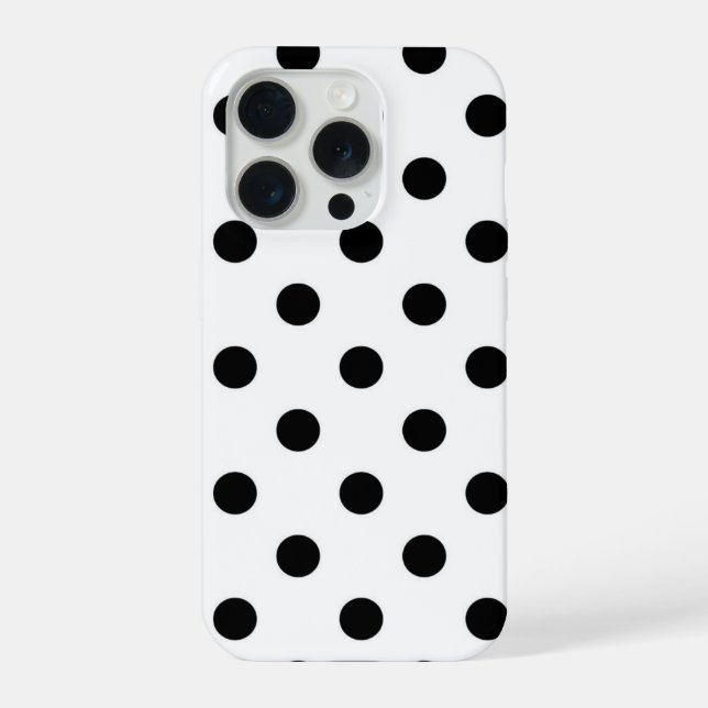 Funda para iPhone 15 Pro con lunares negros (Reverso )