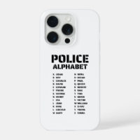 Funda para iPhone 15 Pro de Alfabeto Fonético Poli