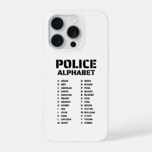 Funda para iPhone 15 Pro de Alfabeto Fonético Poli