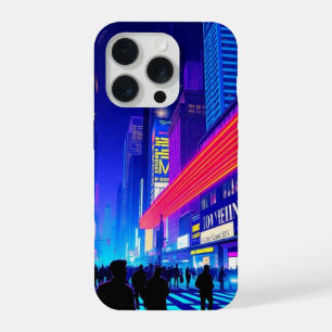 Funda para iPhone 15 Pro de Ciudad Vibrante Neon P