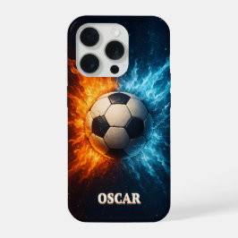 Funda para iPhone 15 Pro de fútbol personalizada