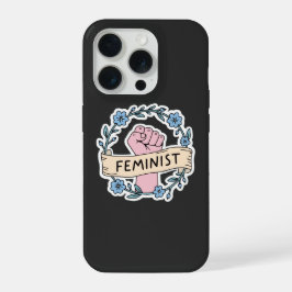 Funda para iPhone 15 Pro Floral Feminista