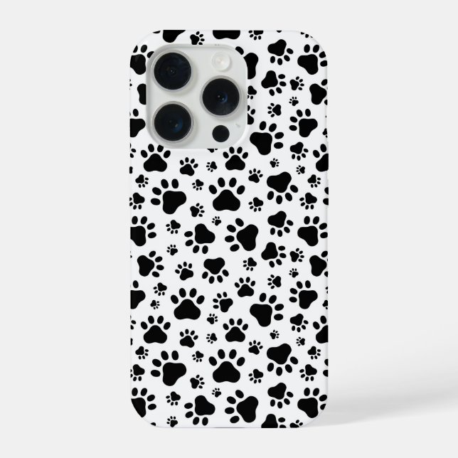Funda para IPhone 15 Pro Huellas de Patas (Reverso )