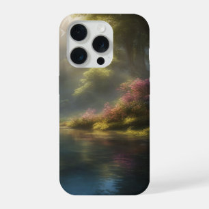 Funda para iPhone 15 Pro 'Lago del Bosque Encantad