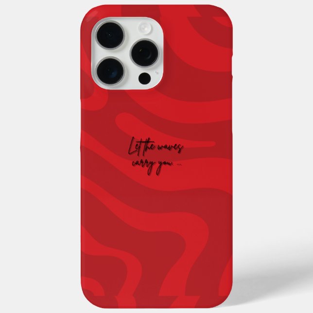 funda para iPhone 15 Pro Max "Deja que las olas te (Reverso )