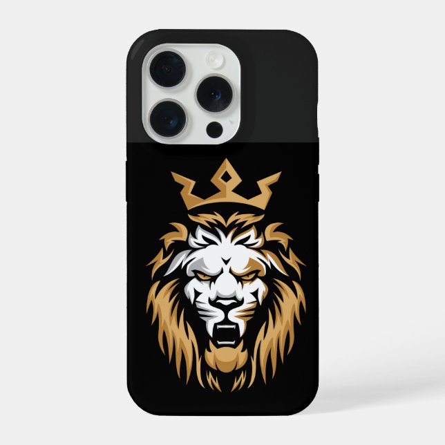 Funda para iPhone 15 Pro Max Royal Crown Lion (Reverso )