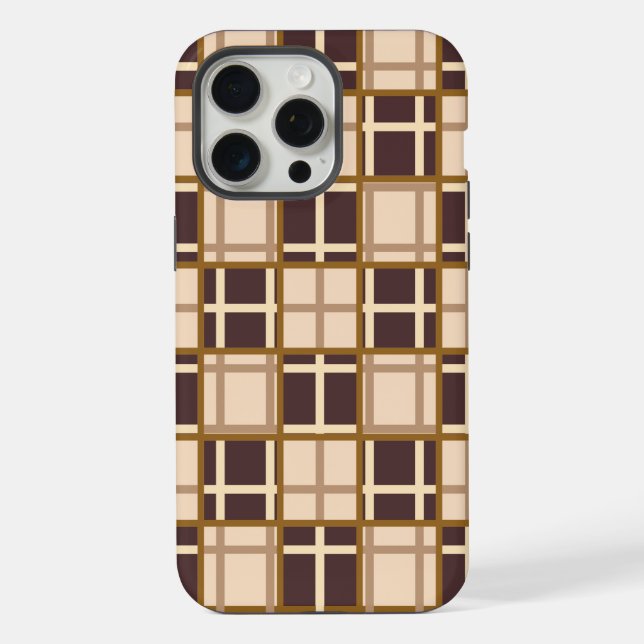 Funda para iPhone 15 Pro Max Tonos Marrones Abstra (Reverso )