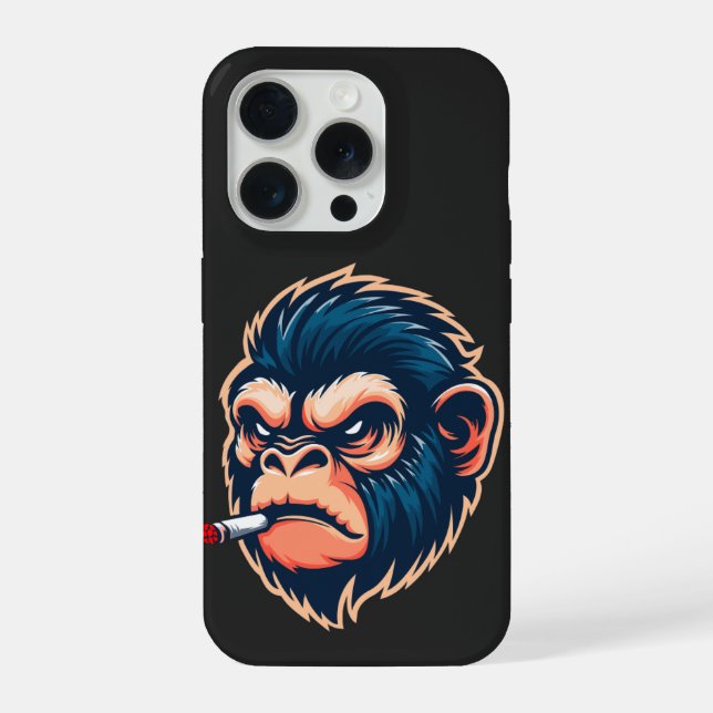 Funda para iPhone 15 Pro Mono Enfadado (Reverso )