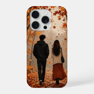 Funda para iPhone 15 Pro Pareja Otoño Romántico