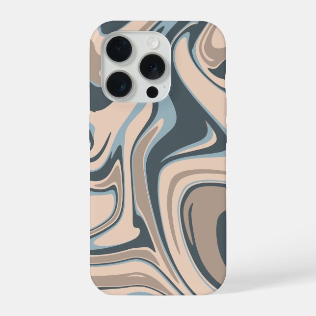 Funda para iPhone 15 Pro 'Tono de Tierra Mármol Re (Reverso )