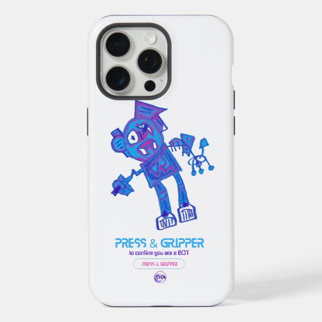 Funda para iPhone 15 Robot Press & Gripper (Reverso )