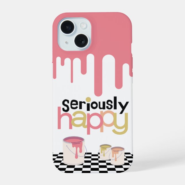 Funda para iPhone 15 Seriamente Feliz (Reverso )