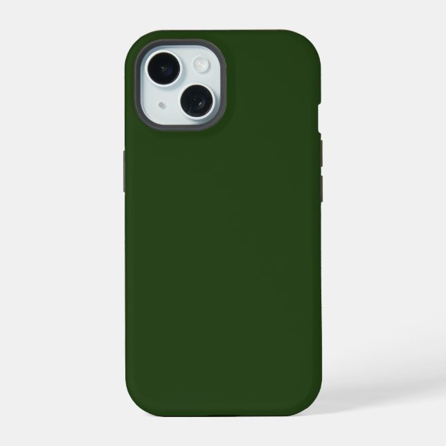 Funda para iPhone 15 Verde Bosque Oscuro (Reverso )