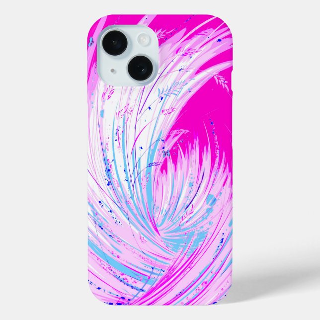 Funda para iPhone 15 Wild Grass & Butterflies (Reverso )