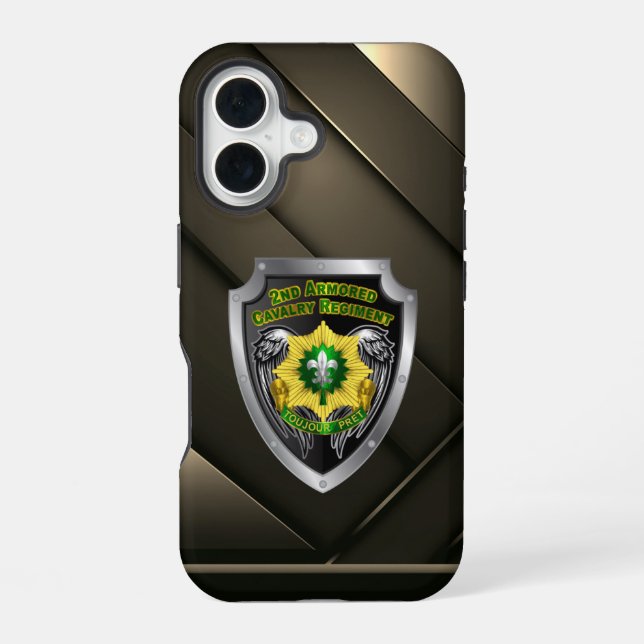 Funda Para iPhone 16 2do Regimiento de Caballería Blindada (Reverso )