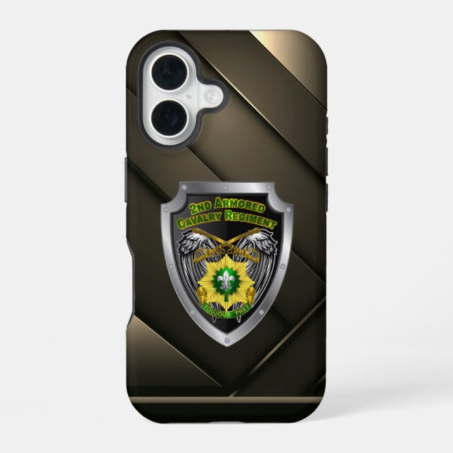 Funda Para iPhone 16 2do Regimiento de Caballería Blindada (Reverso )