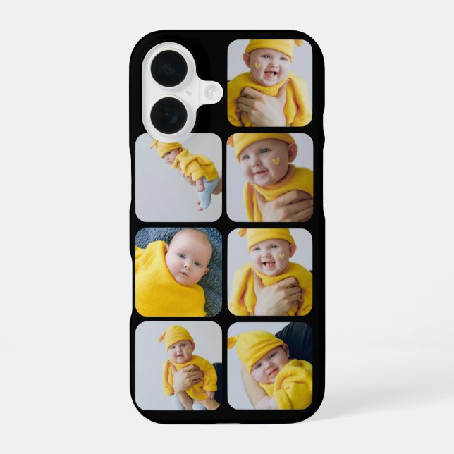 Funda Para iPhone 16 7 Foto Haga su Collage personalizado (Reverso )