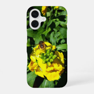 Funda Para iPhone 16 Abeja a las flores amarillas