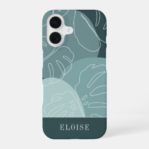 Funda Para iPhone 16 Abeto & Menta Boho Hoja Tropical Monstera