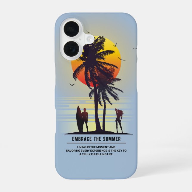 Funda Para iPhone 16 Abraza el Verano |  (Reverso )