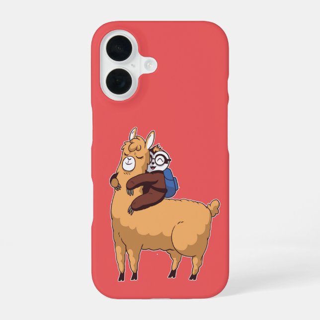 Funda Para iPhone 16 Abrazo de Amor de Llama (Reverso )