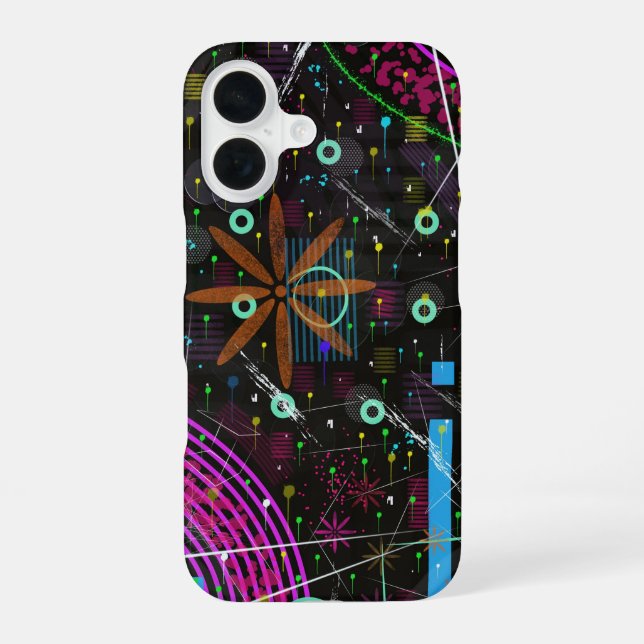 Funda Para iPhone 16 Abstract Art: Satellite  (Reverso )