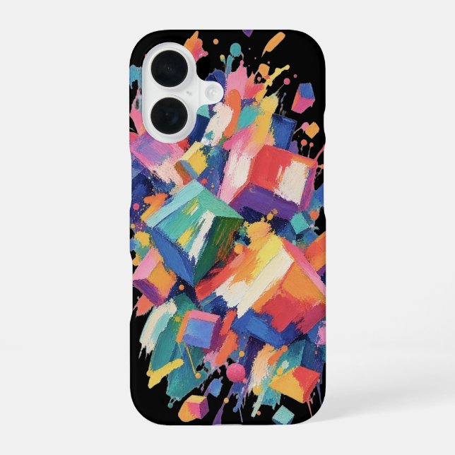 Funda Para iPhone 16 Abstract Paint Collision (Reverso )
