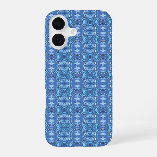 Funda Para iPhone 16 Abstract Symphony in Blue 2 (Reverso )