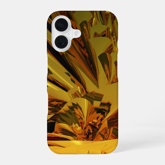 Funda Para iPhone 16 abstracto dorado (Reverso )