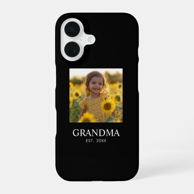 Funda Para iPhone 16 Abuela Foto Personalizada (Reverso )