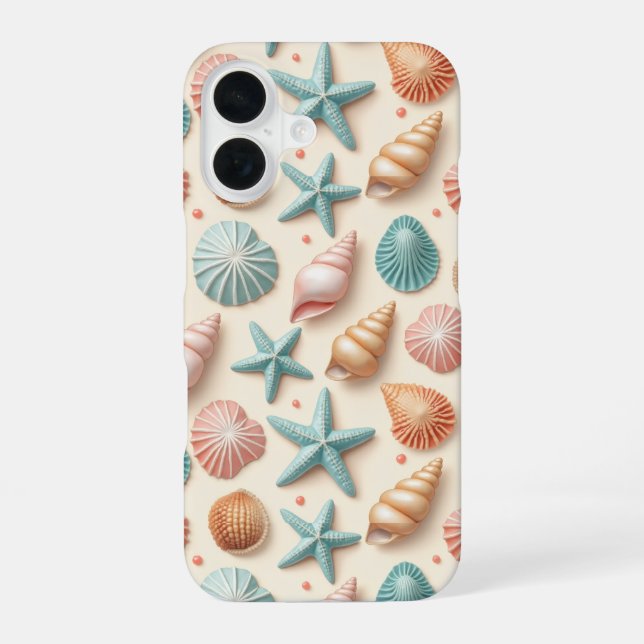 Funda Para iPhone 16 Abundancia de las conchas (Reverso )
