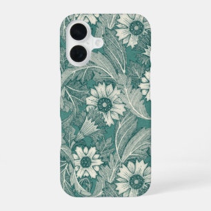 Funda Para iPhone 16 acanthus verde verde azulado oscuro