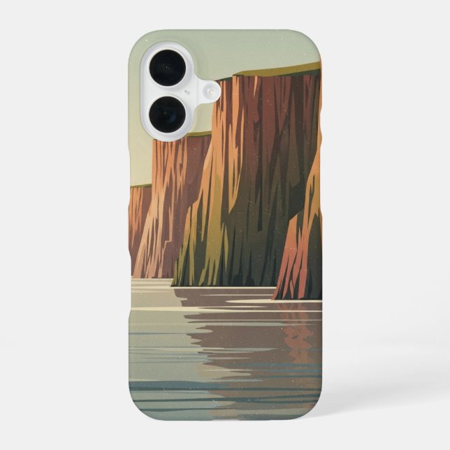 Funda Para iPhone 16 Acantilados Costeros Vintage (Reverso )