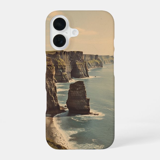 Funda Para iPhone 16 Acantilados Costeros Vintage (Reverso )