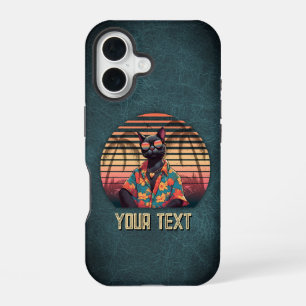 Funda Para iPhone 16 Actitud de gato tropical atemporal