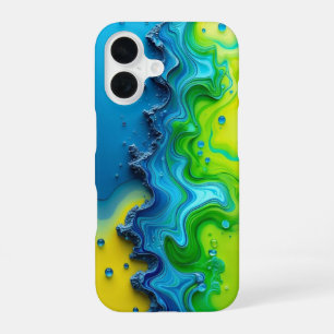 Funda Para iPhone 16 Acua y río Lime _ caso de iphone