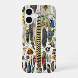 Funda Para iPhone 16 Adolphe Millot Dark Academia Vintage Pluma de Ave