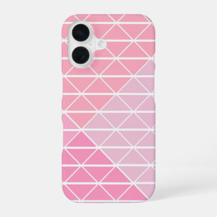 Funda Para iPhone 16 Adorable patrón geométrico de triángulos en rosa