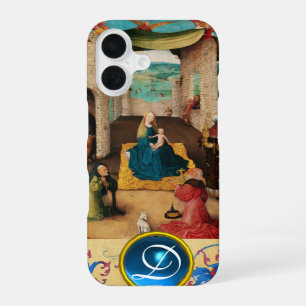 FUNDA PARA iPhone 16 ADORACIÓN DE MAGOS PARCHÉ CHRISTMAS MONOGRAMA JOYA