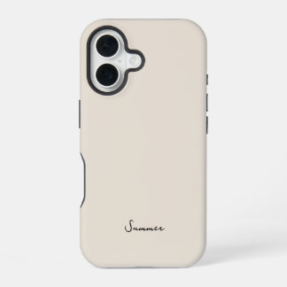 Funda Para iPhone 16 Aestética de la avena alpina beige