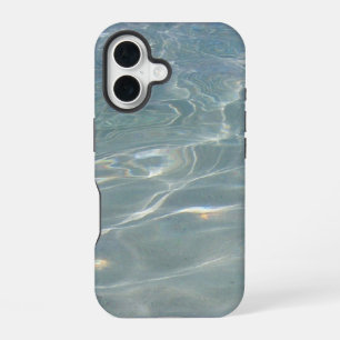 Funda Para iPhone 16 Agua Caribeña Abstracta Azul Naturaleza