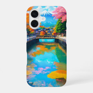 Funda Para iPhone 16 Aguas Tranquilas: Reflejo del Mt. Fuji