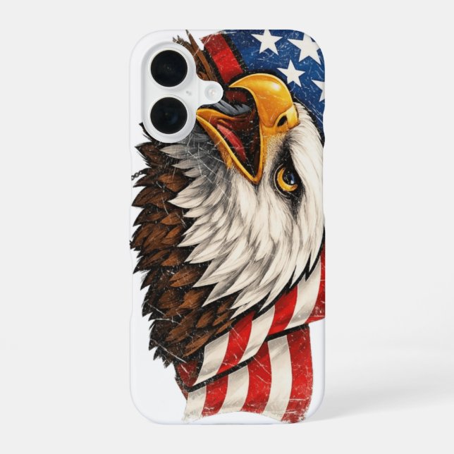 Funda Para iPhone 16 Águila de EE. UU. (Reverso )