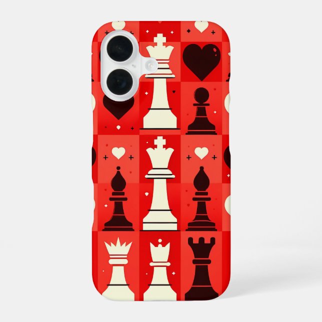 Funda Para iPhone 16 Ajedrez (Reverso )