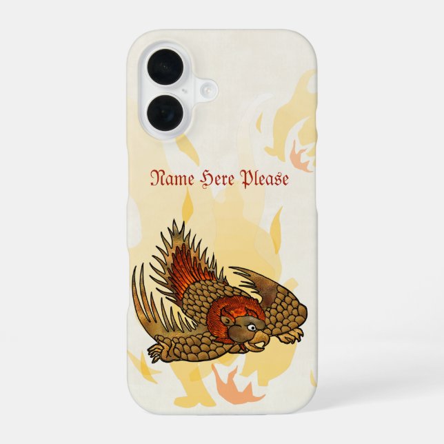 Funda Para iPhone 16 Alas De Fuego (Reverso )