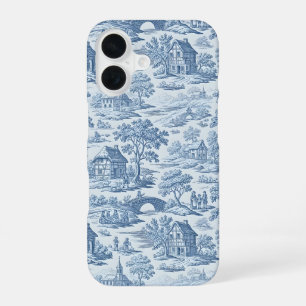 Funda Para iPhone 16 Aldea Blue Toile