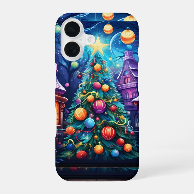 Funda Para iPhone 16 Aldea de los navidades (Reverso )